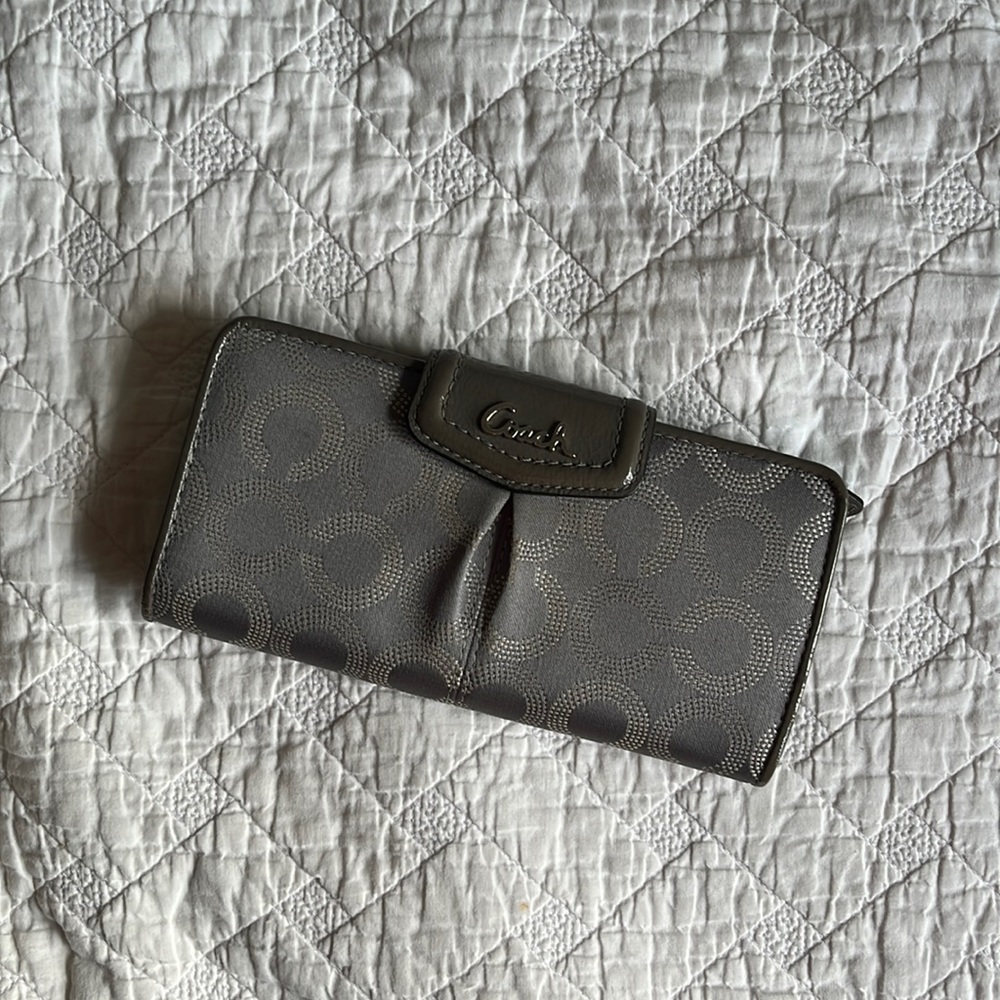 Coach Grey Logo Large Wallet